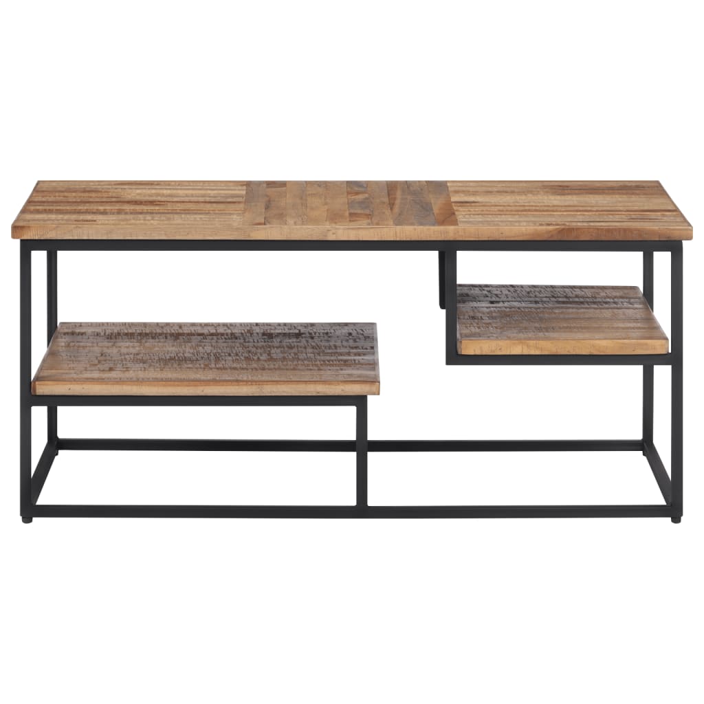 vidaXL Mesa de centro teca reciclada maciza 90x50x39 cm Mesita de Salón o Comedor o Auxiliar Mesa de Café Meuble Salón