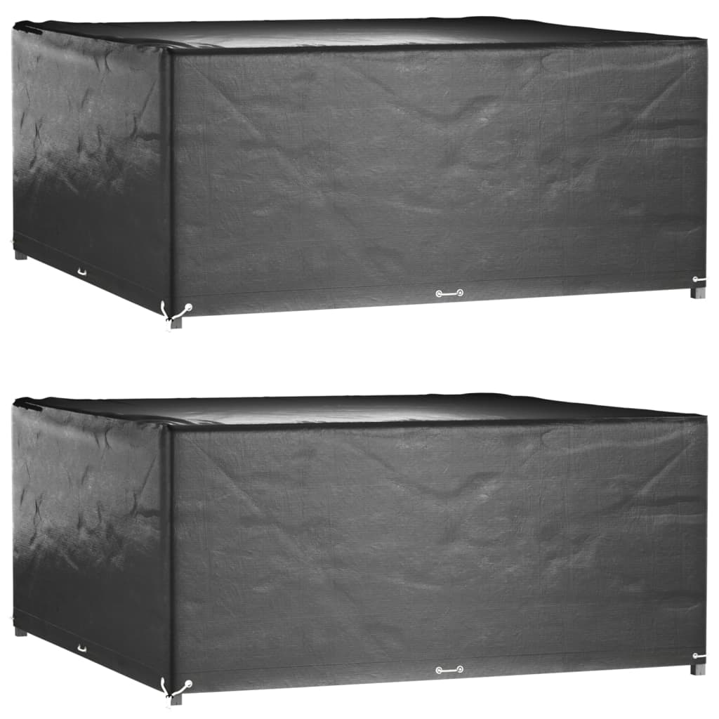 vidaXL Fundas muebles de jardín 2 uds en dimensiones 205x205x90 cm/240x240x55 cm/250x250x90 cm y más | almacenamiento funcional diseño moderno para baño dormitorio sala