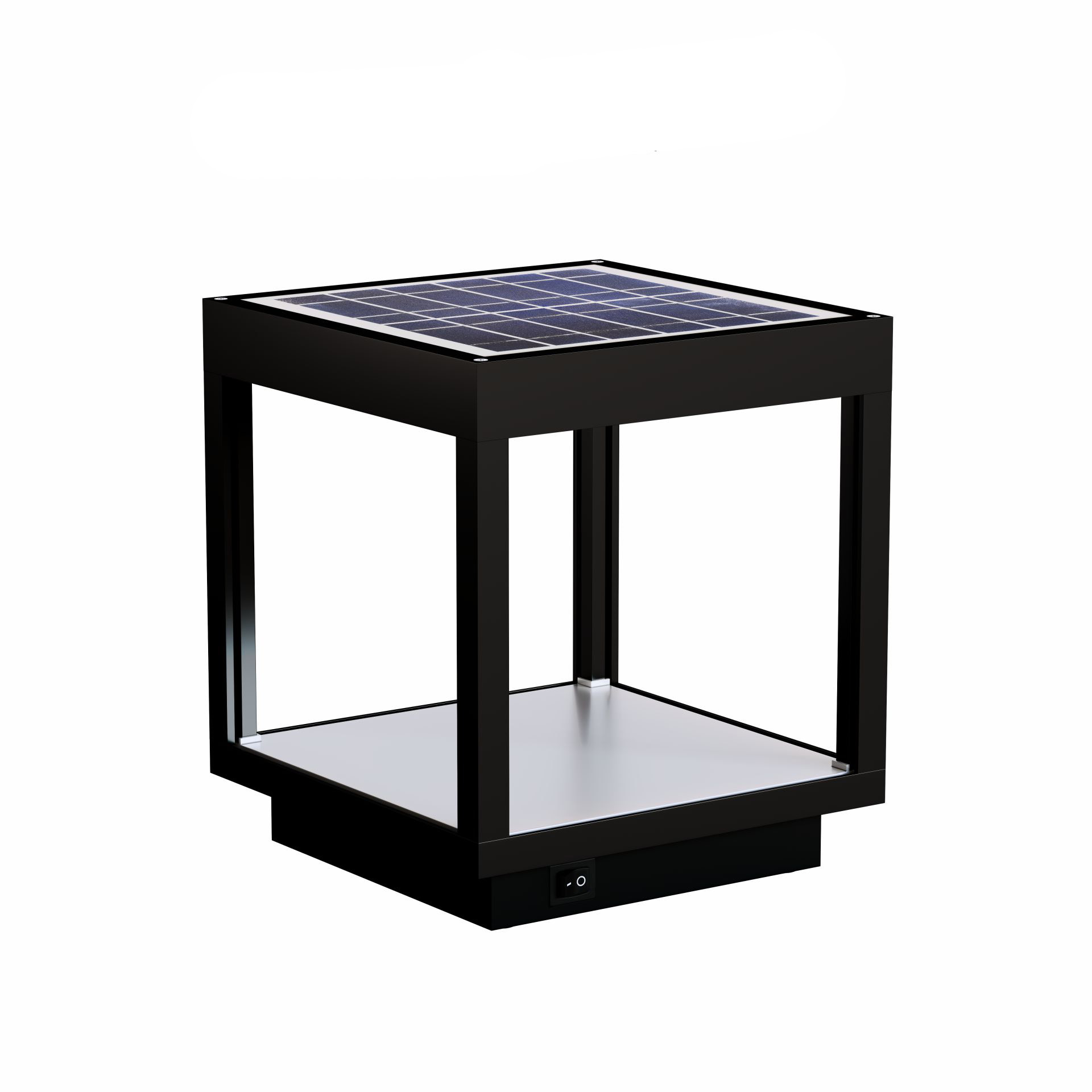 Linterna solar Visor LED de 3,5 W a pilas, IP54, color negro - Beneito & Faure