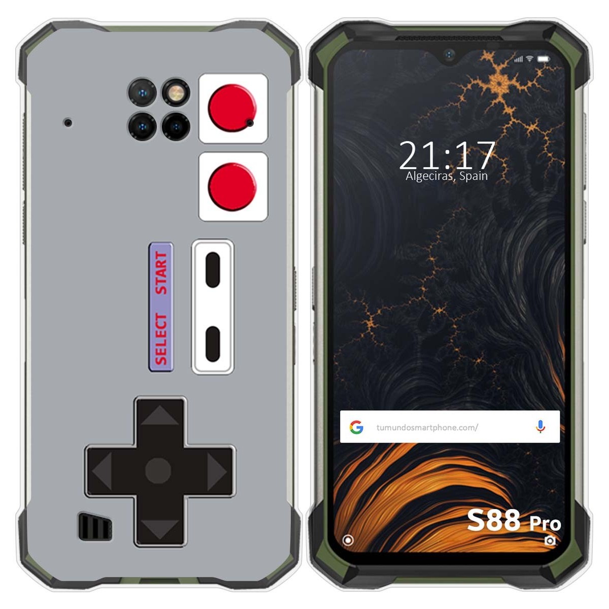 Tumundosmartphone Funda Gel Tpu para Doogee S88 diseño Consola Dibujos