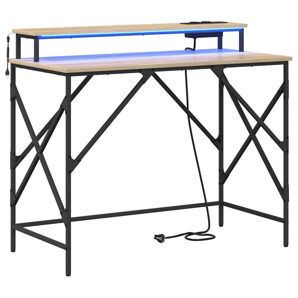 vidaXL Escritorio Roble Sonoma 100 x 50 x 86,5 cm Madera de ingeniería