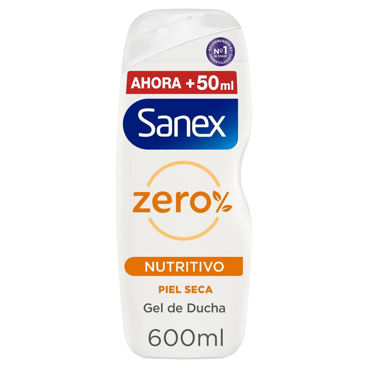 Sanex - Gel de ducha o baño Sanex Zero% hidratante piel seca 600 ml