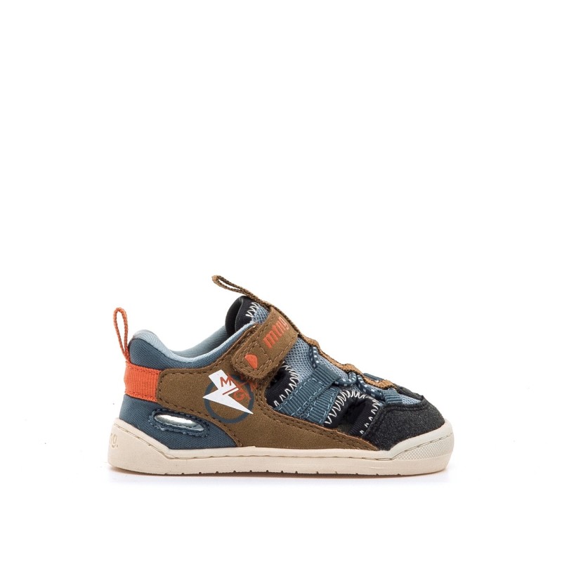 Zapatos primeros pasos bebé niño MUSTANG 48908 C59336 CALZADO RESPETUOSO MARINO/CAMEL 37919 26V