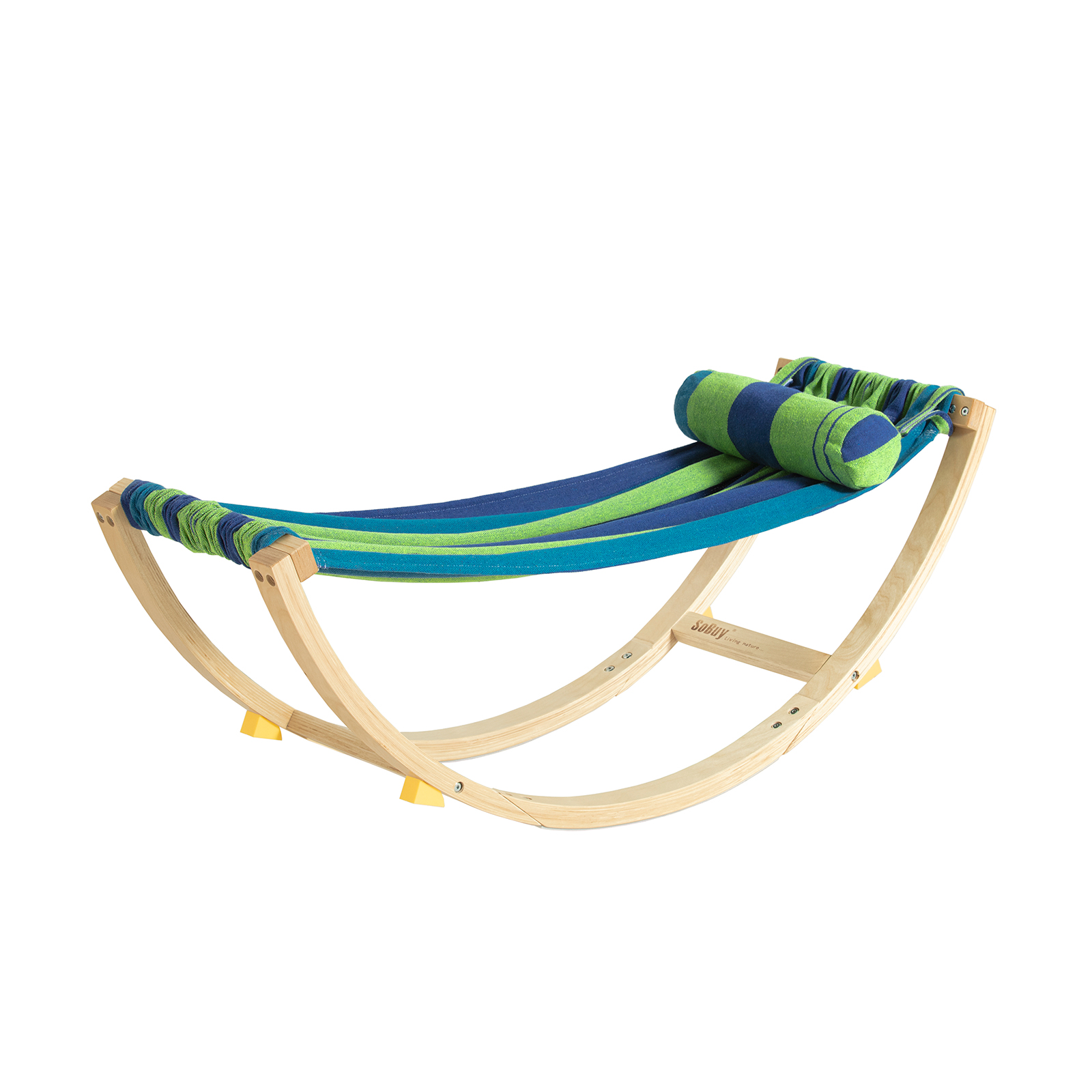 SoBuy KMB16-J Hamaca para bebés,Hamaca para niños,Carga Máxima 50 kg,L124xP36xH45cm ES, para camping, madera de abedul
