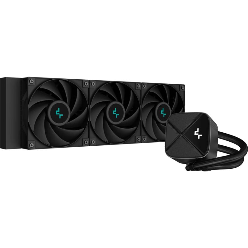 DeepCool Zero Dark Sistema de refrigeración líquida todo en uno 12 cm, Negro