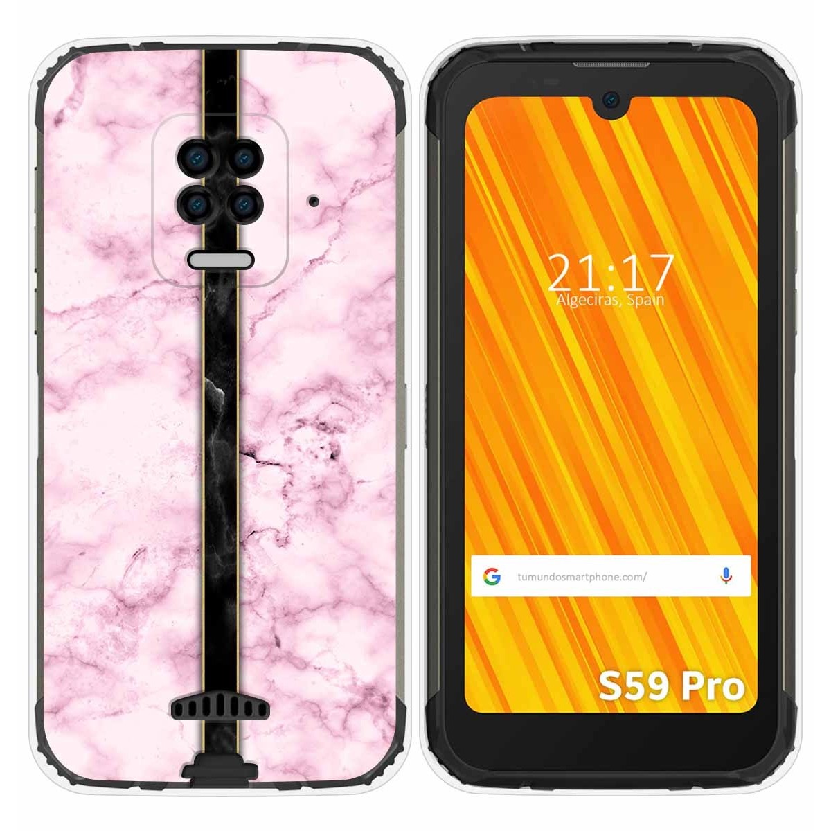 Tumundosmartphone Funda Gel Tpu para Doogee S59 Pro diseño Mármol 04 Dibujos