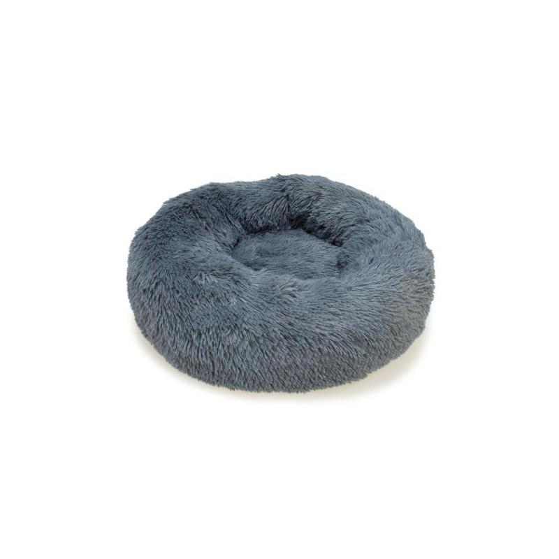 Cama Redonda Suave Gris Oscuro 50Cm