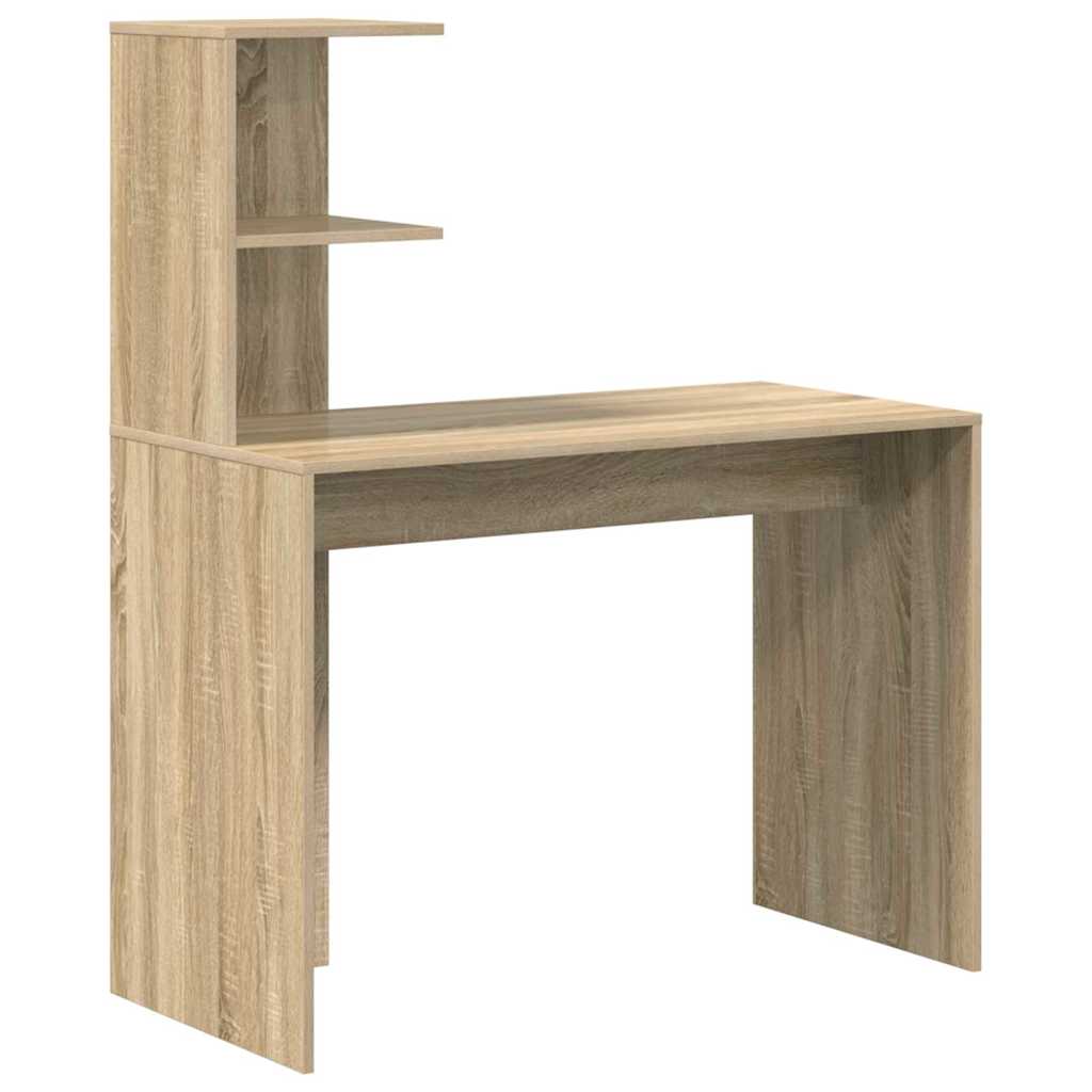 vidaXL Escritorio Roble Sonoma 102 x 50 x 124 cm Madera contrachapada