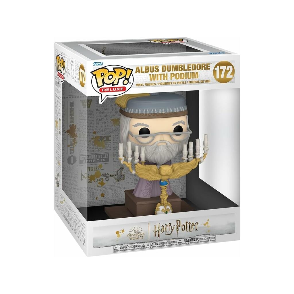 Funko Pop Deluxe Harry Potter Figura Albus Dumbledore con Pódium 76002