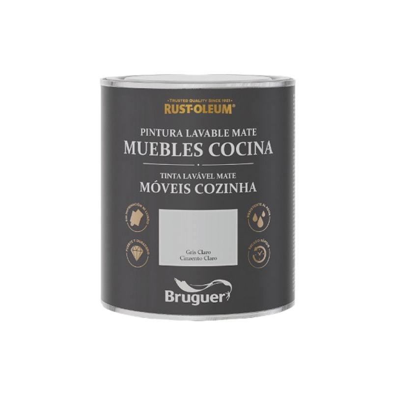BRUGUER-Pintura para Muebles de Cocina Rust-Oleum Gris Claro 750 ml - Acabado Mate