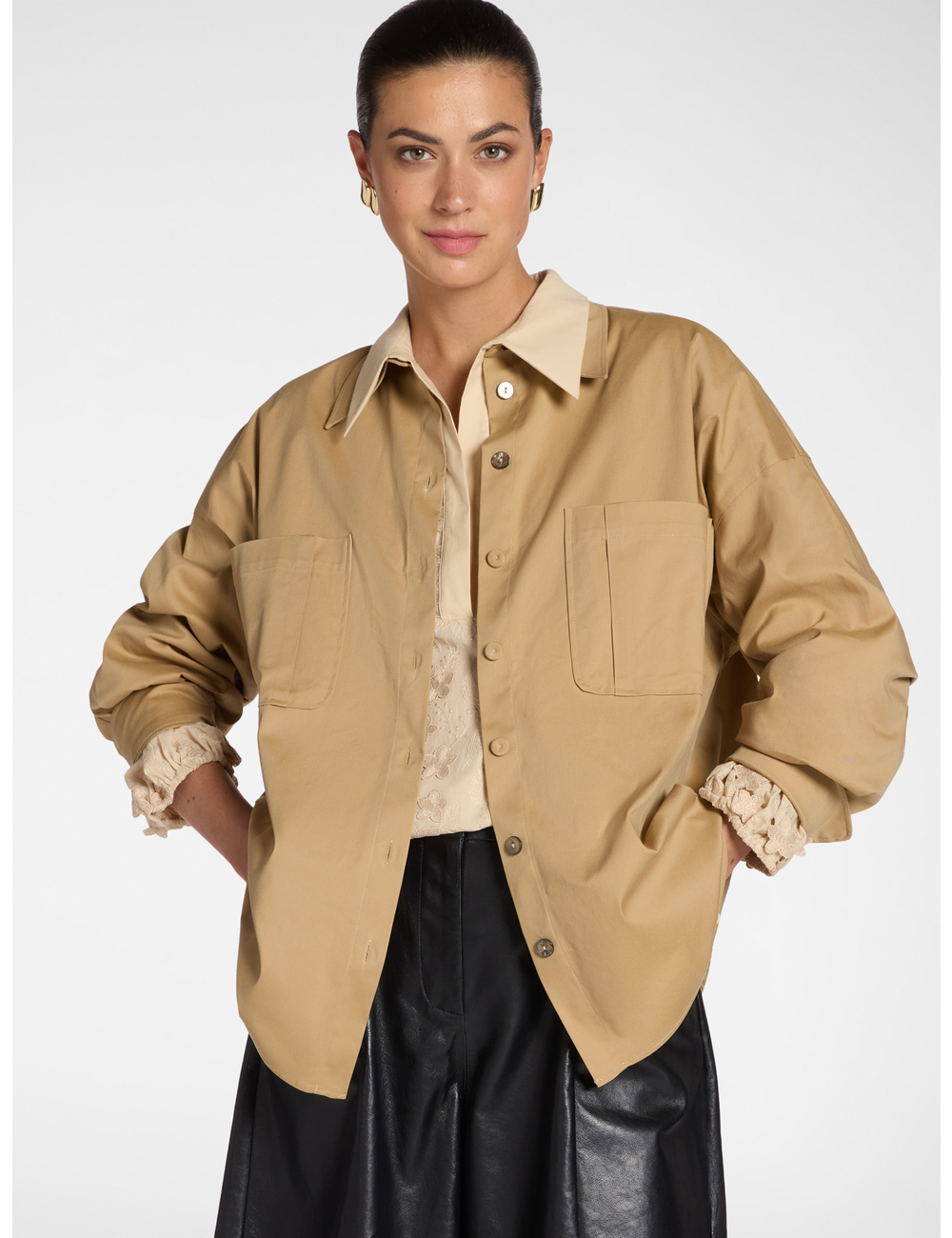 Elena Mirò - Camisa larga en gabardina