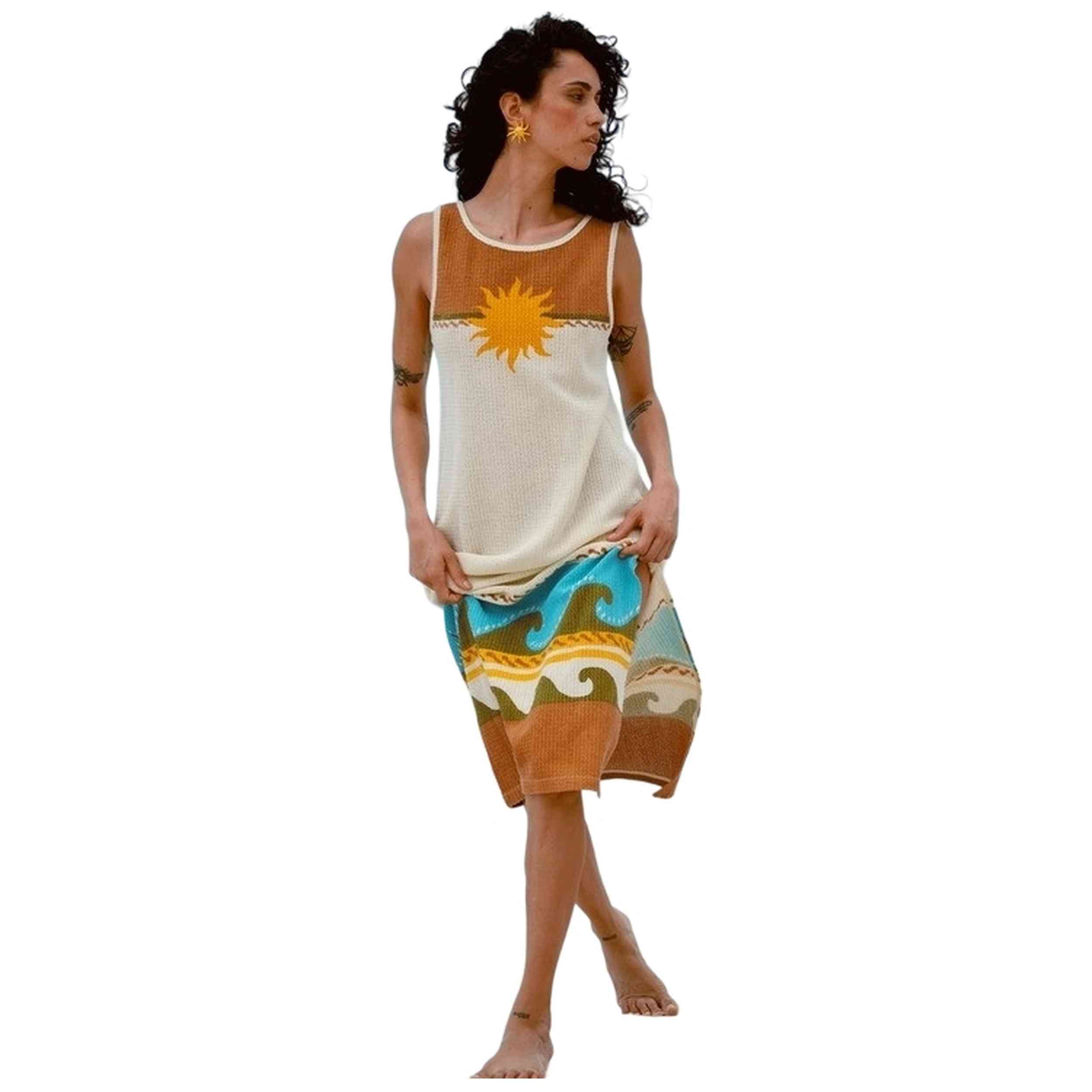 Vestido Billabong modelo Solar Babe Midi en color Marrón