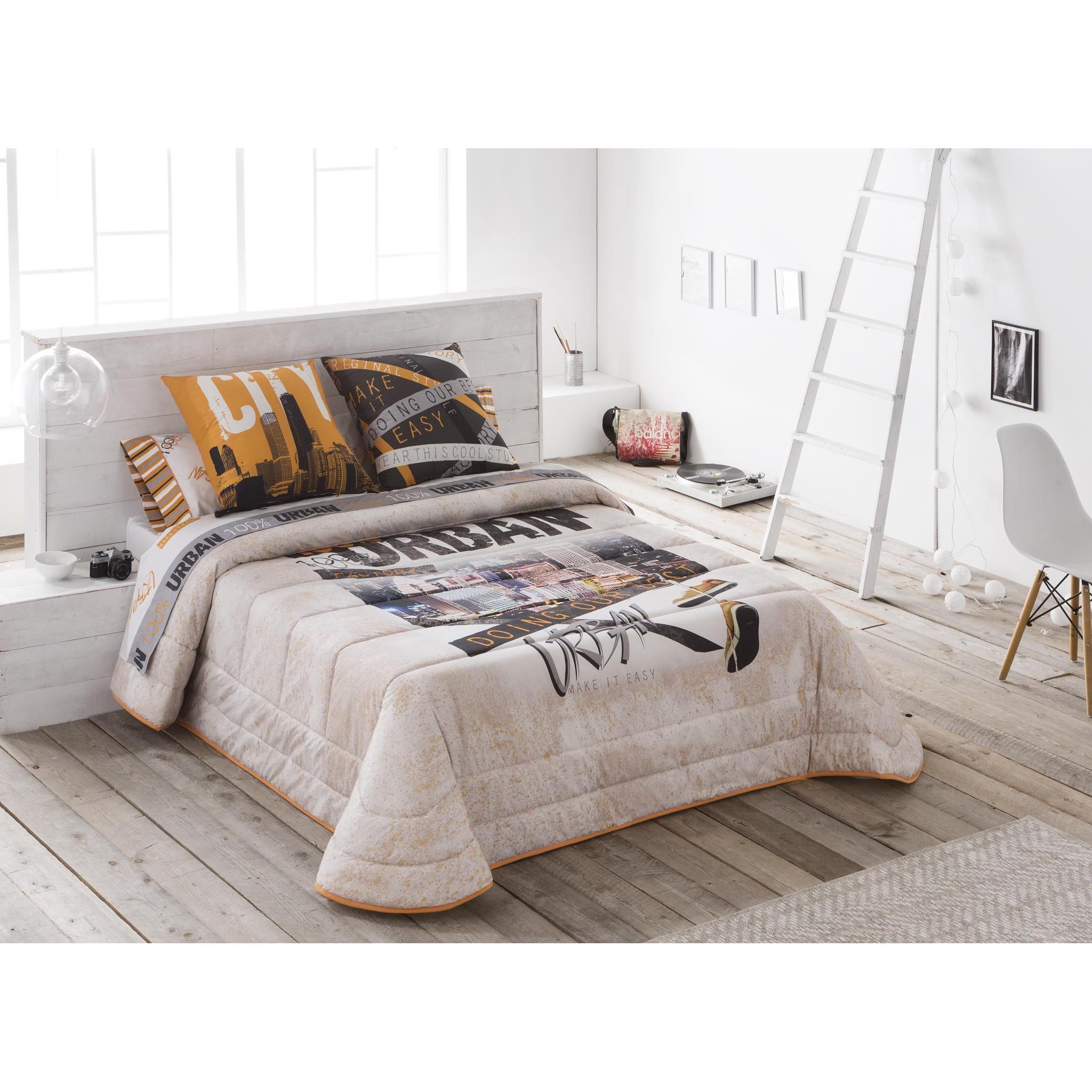 JVR - Colcha Bouti modelo URBAN  - Tejido 100% Algodón - Estampado digital - Cama 80/90/105/135/150 - Fabricado en España