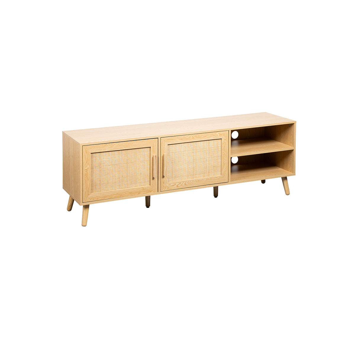 Mueble TV ratán Clare - Color Madera natural - Homekit