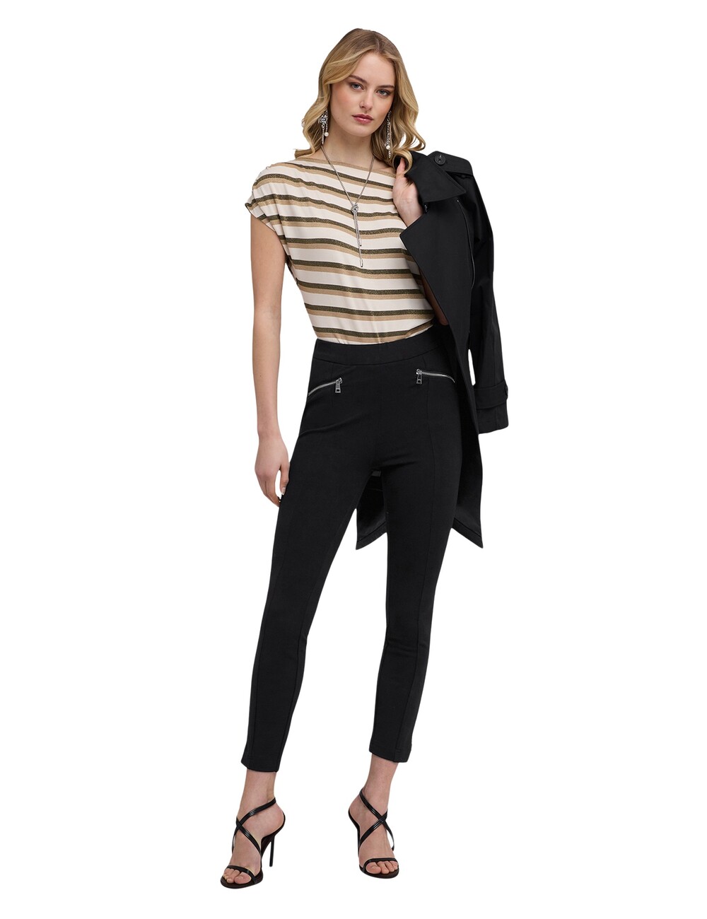 Motivi - Pantalones slim en punto milano