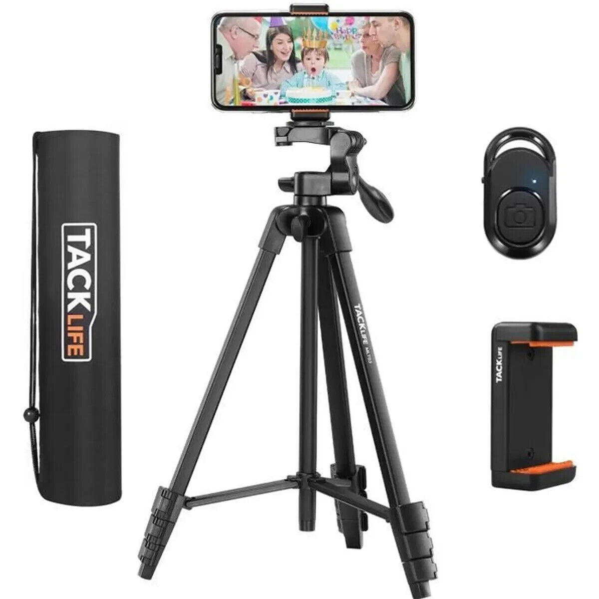 TACKLIFE MLT03 Trípode de cámara 40.6cm - 137cm Aleación de aluminio Bluetooth Control remoto