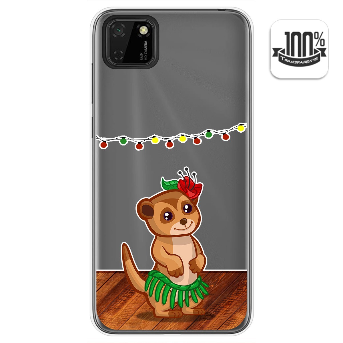 Tumundosmartphone Funda Gel Transparente para Huawei Y5p diseño Suricata Dibujos