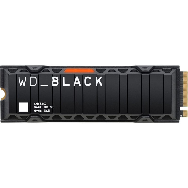 Western Digital - WD Black SN850X SSD 1TB M.2 2280 PCIe Gen4 NVMe Heatsink