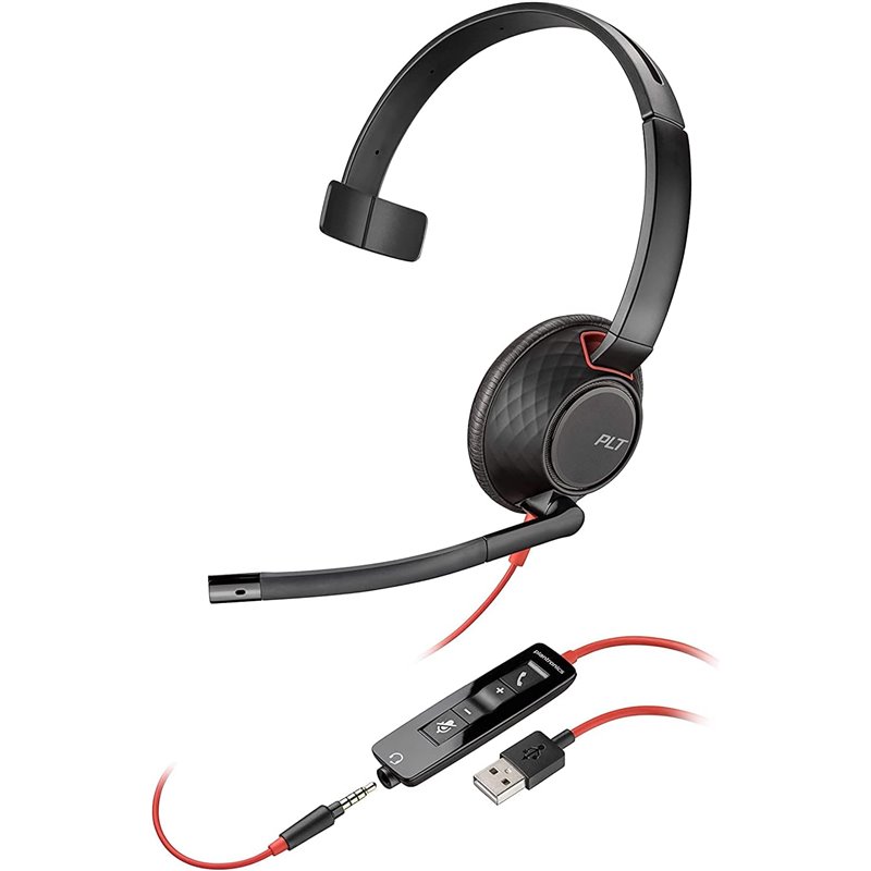 POLY Blackwire C3215 Auriculares Alámbrico Diadema Oficina/Centro de llamadas USB Tipo C Negro