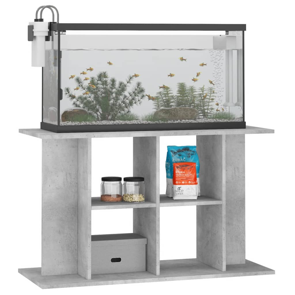 vidaXL Soporte de acuario madera ingeniería 100x40x60 cm Color Blanco brillante,  Gris hormigón,  Roble ahumado y mas