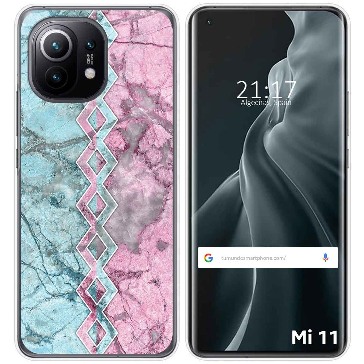 Tumundosmartphone Funda Gel Tpu para Xiaomi Mi 11 5G diseño Mármol 08 Dibujos