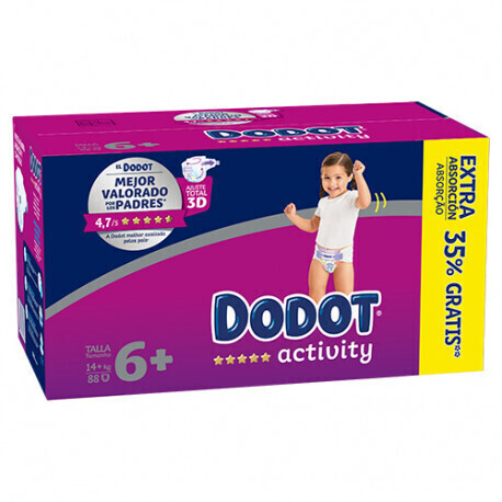 Dodot - Dodot Box Activity extra Talla 6+ (88 Uds) Dodot