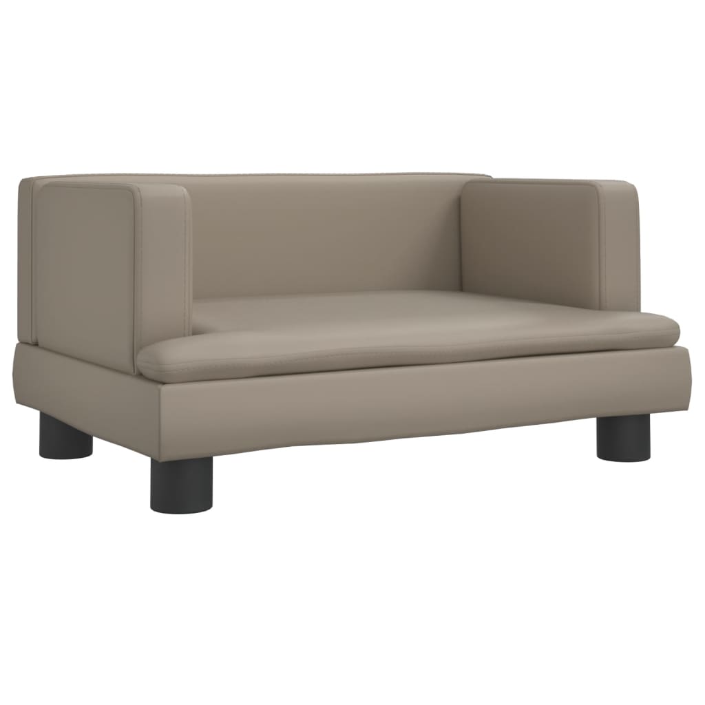vidaXL Cama para perros de cuero sintético 60x40x30 cm Color Capuchino,  Crema,  Gris y mas