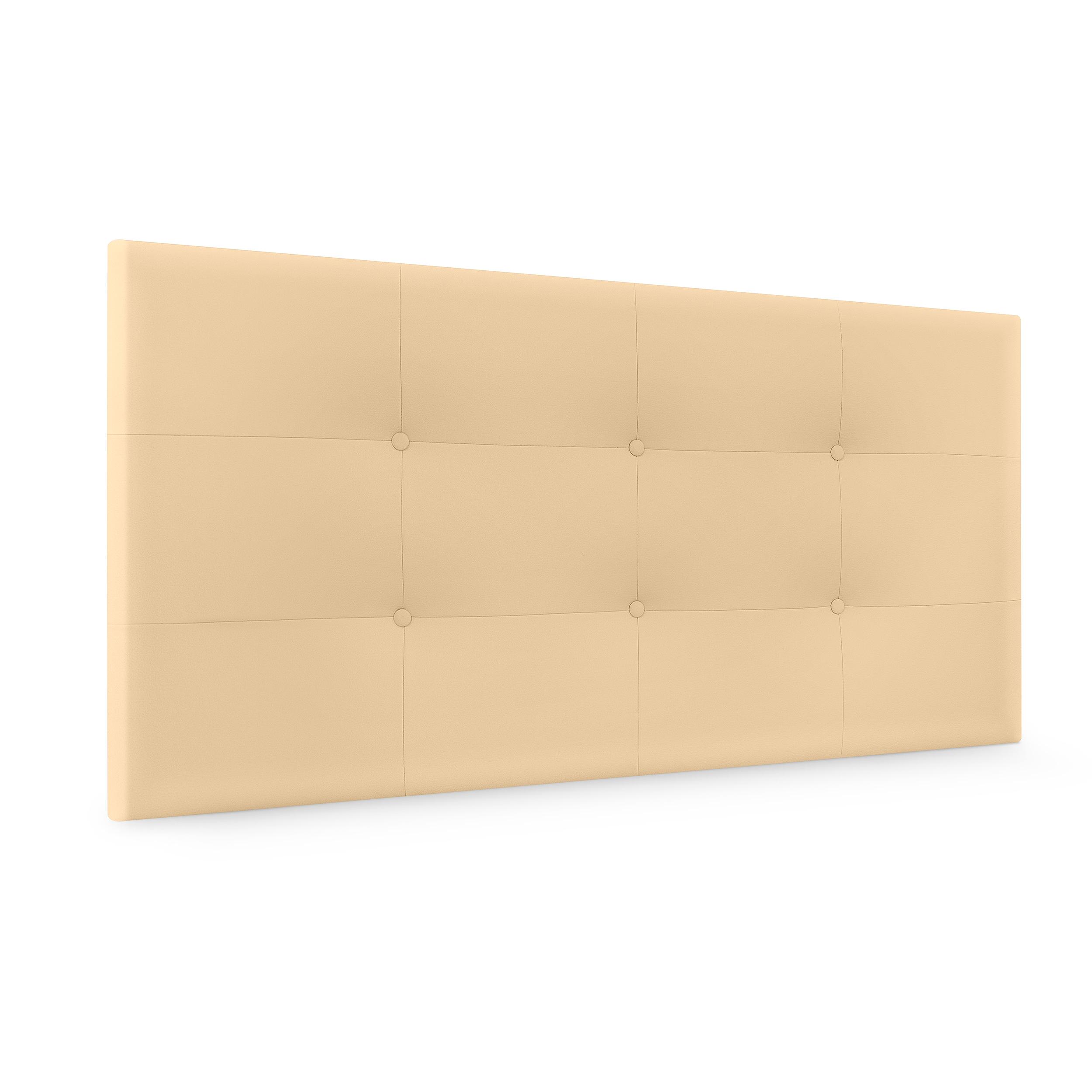 DHOME Cabecero Capitone Tapizado Polipiel o Tela Acualine con 8cm de Grosor Cabezales de Cama Acolchado Capitoné Cabeceros de Cama (Vainilla Polipiel)