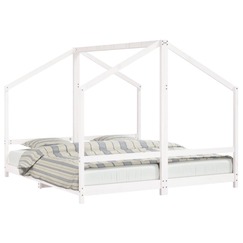 vidaXL Estructura de cama para niños madera pino 2x(90x200) cm