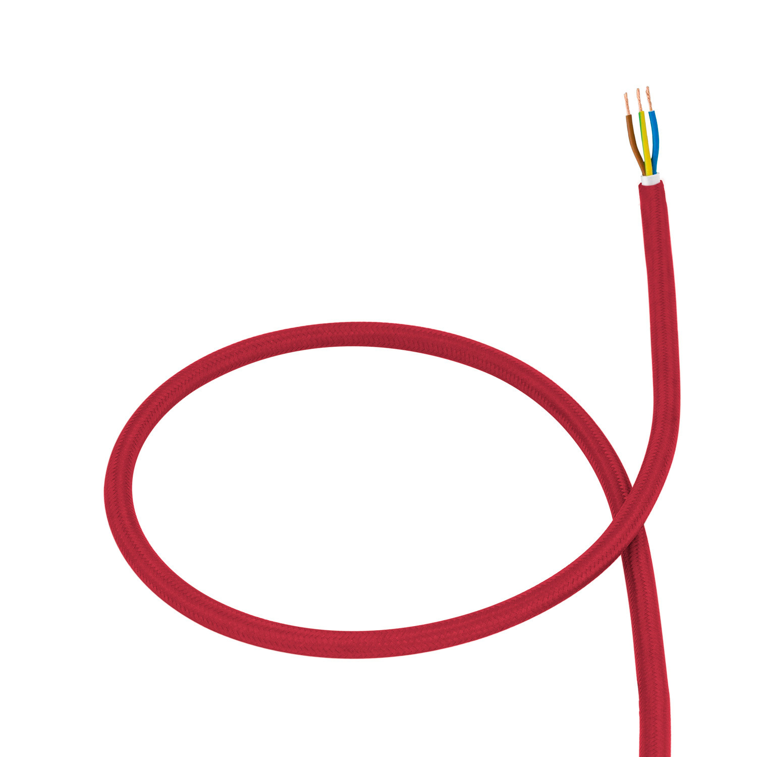 Ledkia Cable Textil Eléctrico Cherry para Alumbrado y Lámparas Personalizadas