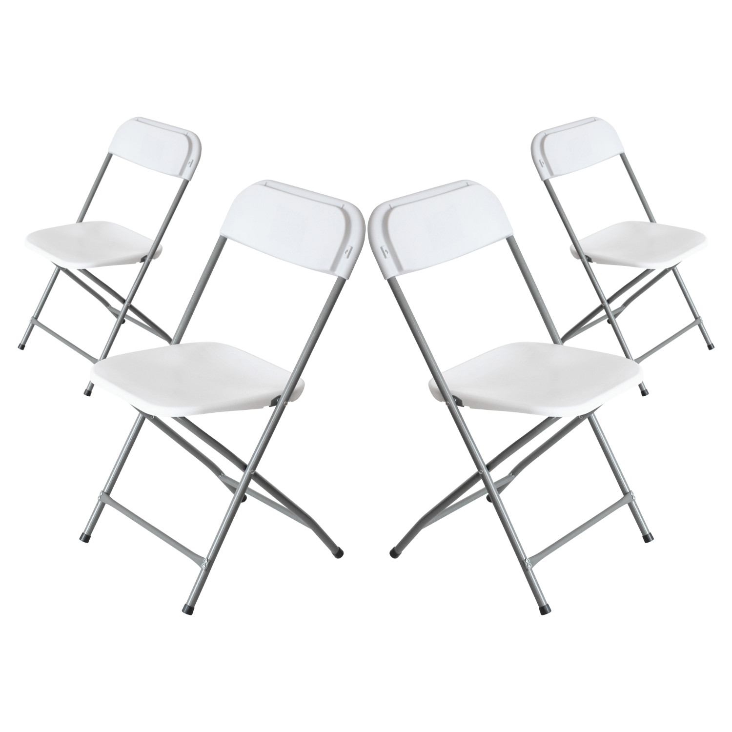 Pack 4 Sillas Plegables de Resina Garden Blancas 45x44.5x79cm 7house
