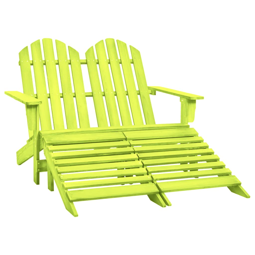 vidaXL Silla Adirondack de jardín 2 plazas madera de abeto