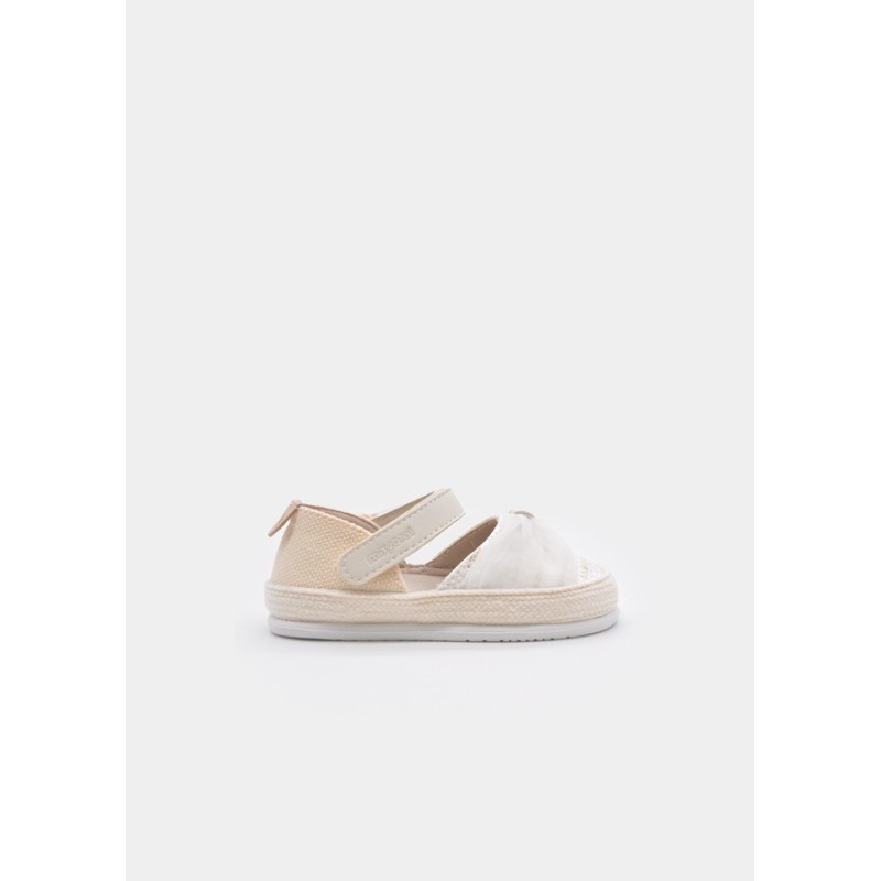 Zapatos primeros pasos bebé niña MAYORAL 41.791 045 ALPARGATA BAREFOOT BLANCO 38254 26V