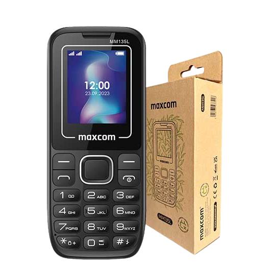 MaxCom Classic MM135 LIGHT 4,5 cm (1.77") 68 g Negro Teléfono básico