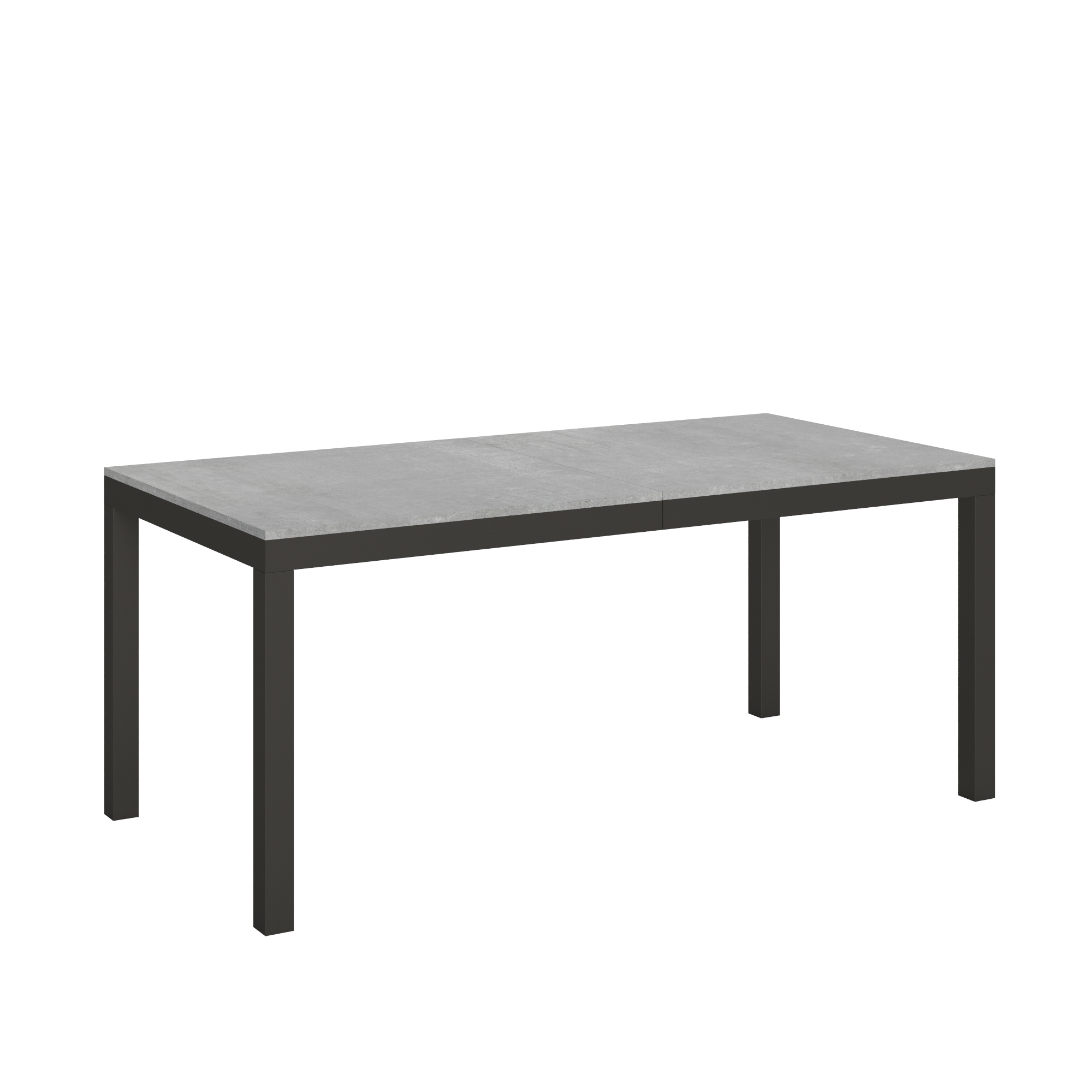 Mesa extensible 90x180/440 cm Everyday Evolution Estructura de cemento Antracita - Itamoby