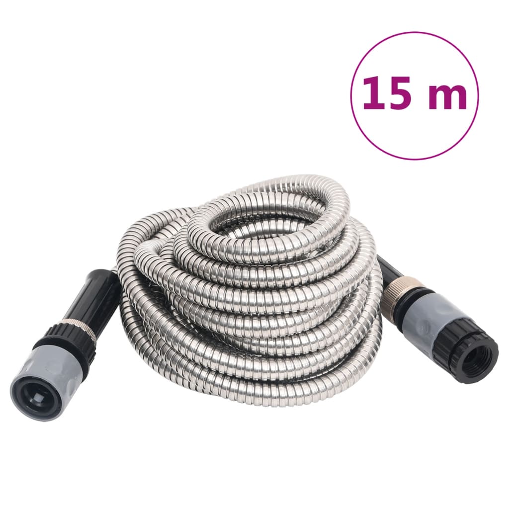 vidaXL Manguera de Jardín Tubo con Pulverizador Acero Inoxidable 14 mm Dimensiones 7.5 m,  15 m,  22.5 m y mas