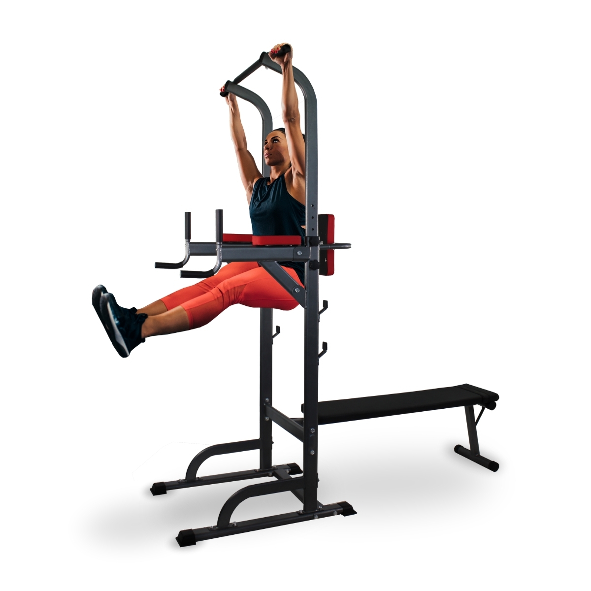 Estación de musculación Mobiclinic 9 en 1 Capacidad máx 100kg Altura ajustable Antideslizante Plegable Domifit