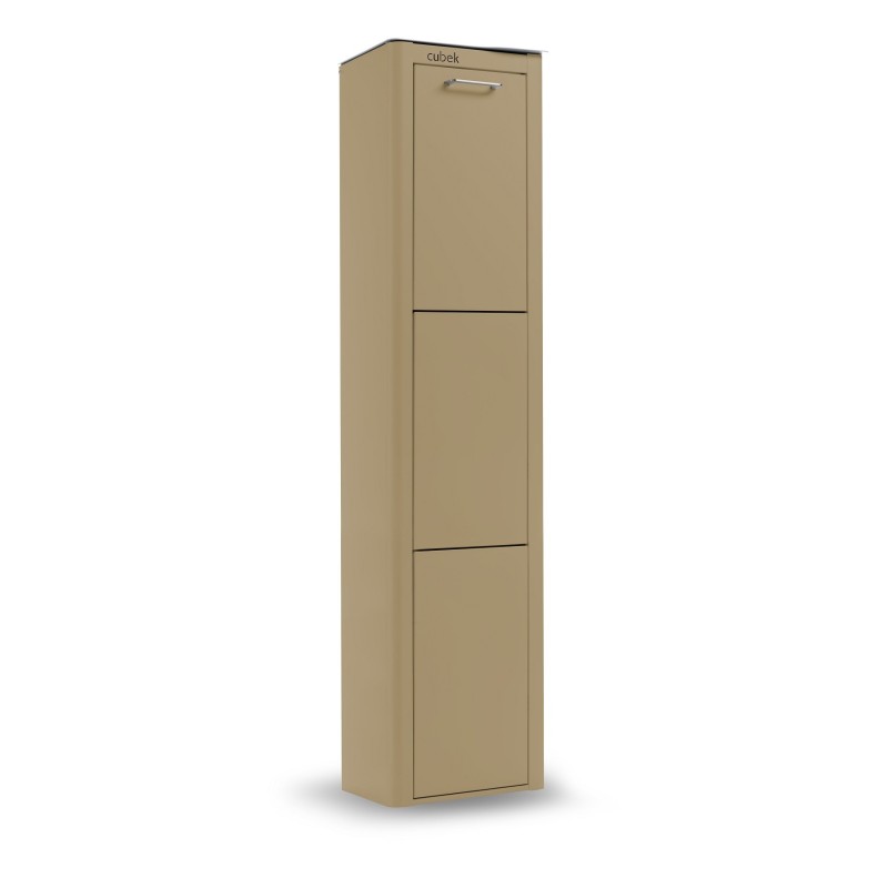 DON HIERRO - Cubo de basura y reciclaje lacado, 3 cubos gran capacidad, CUBEK-