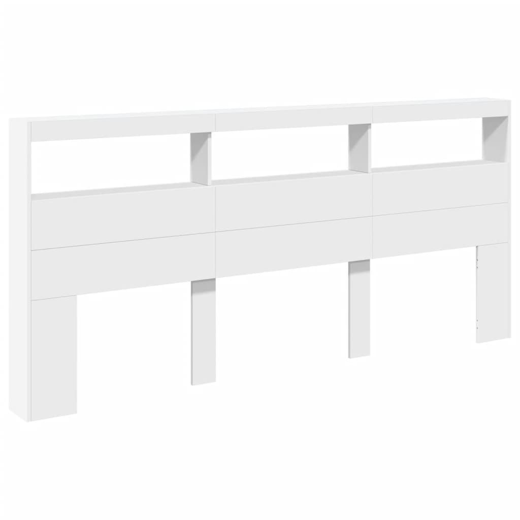 vidaXL Cabecero de cama con luz LED 220x17x102 cm