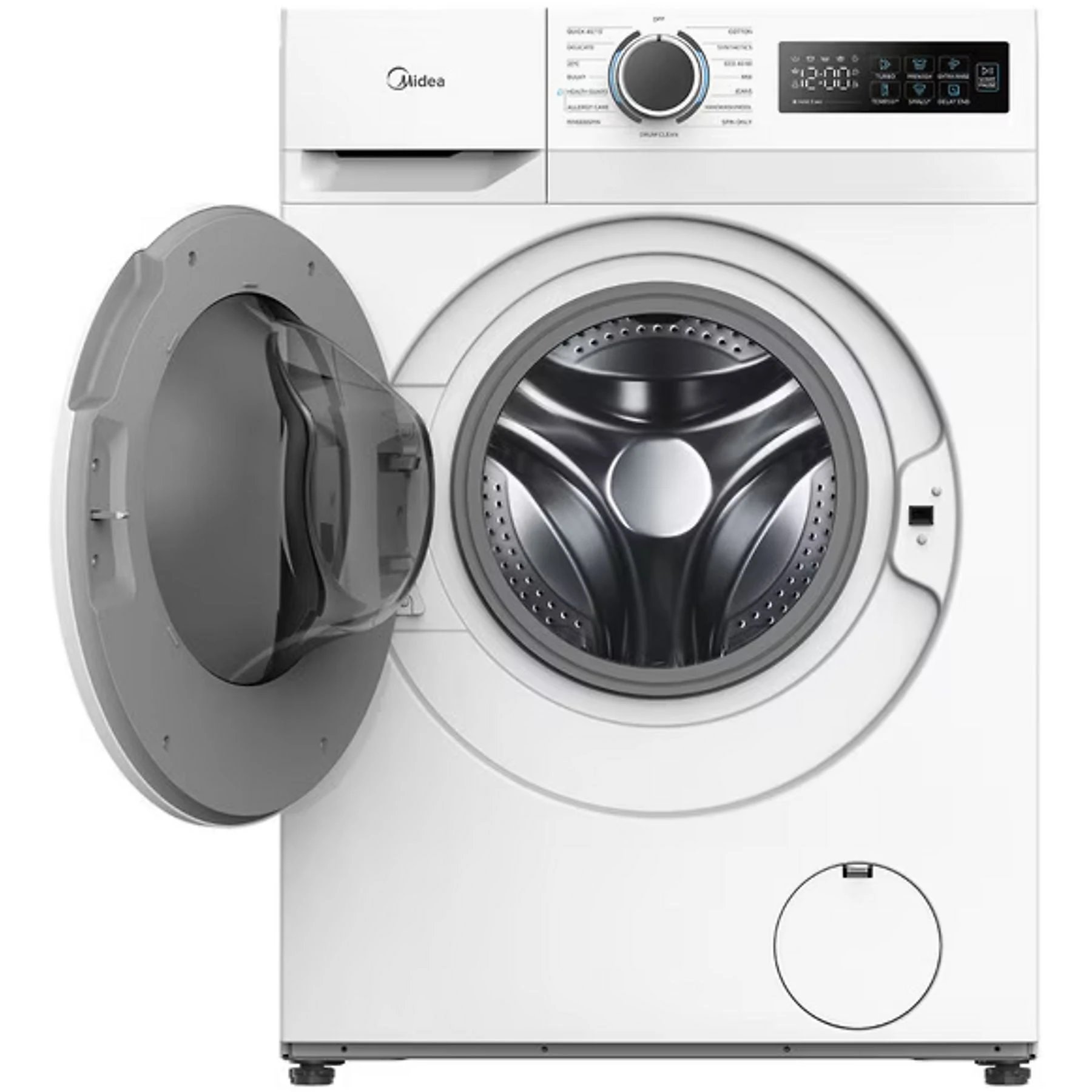 Midea - Lavadora MF110W90BA10/W-ES de 9 kg, clase energética A y 1400 rpm con motor inverter, color blanco para uso familiar