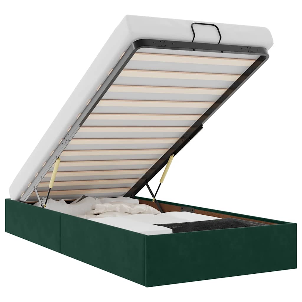 vidaXL Estructura de cama otomana sin colchón terciopelo azul oscuro