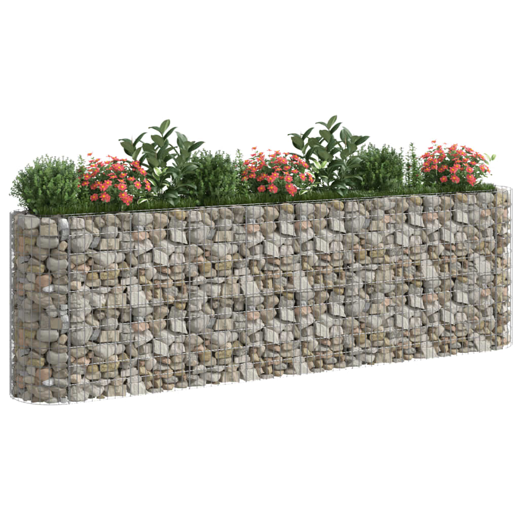 vidaXL Arriate de gaviones de hierro galvanizado Dimensiones 120 x 50 x 100 cm,  190 x 50 x 100 cm,  260 x 50 x 100 cm y mas