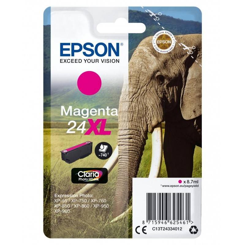 Cartucho de Tinta Epson 24XL Magenta - Alta Capacidad, Reducción de Costes
