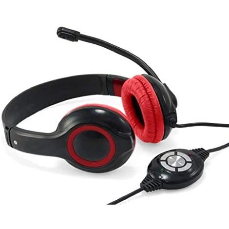 Conceptronic - Headset conceptronic chatstar2u2r  usb microfono flexible control de volumen  color negro / rojo cchatstaru2r