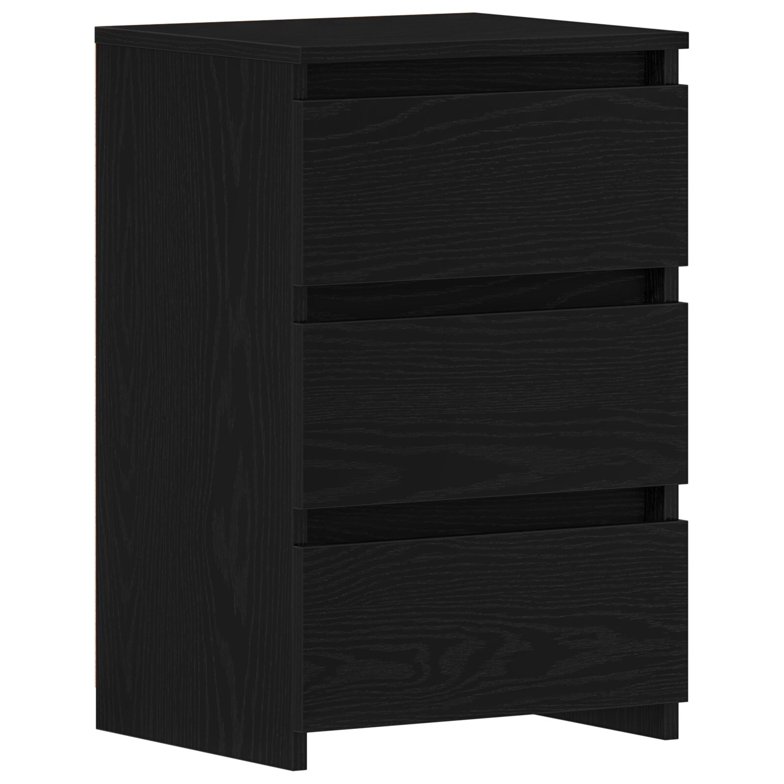 vidaXL Mesas de Noche 2 pcs Negro Roble 40x35x62,5 cm Madera Ing.