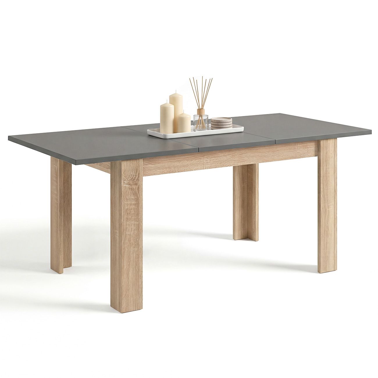 duehome - Mesa de comedor extensible 140-190x90 cm Sira