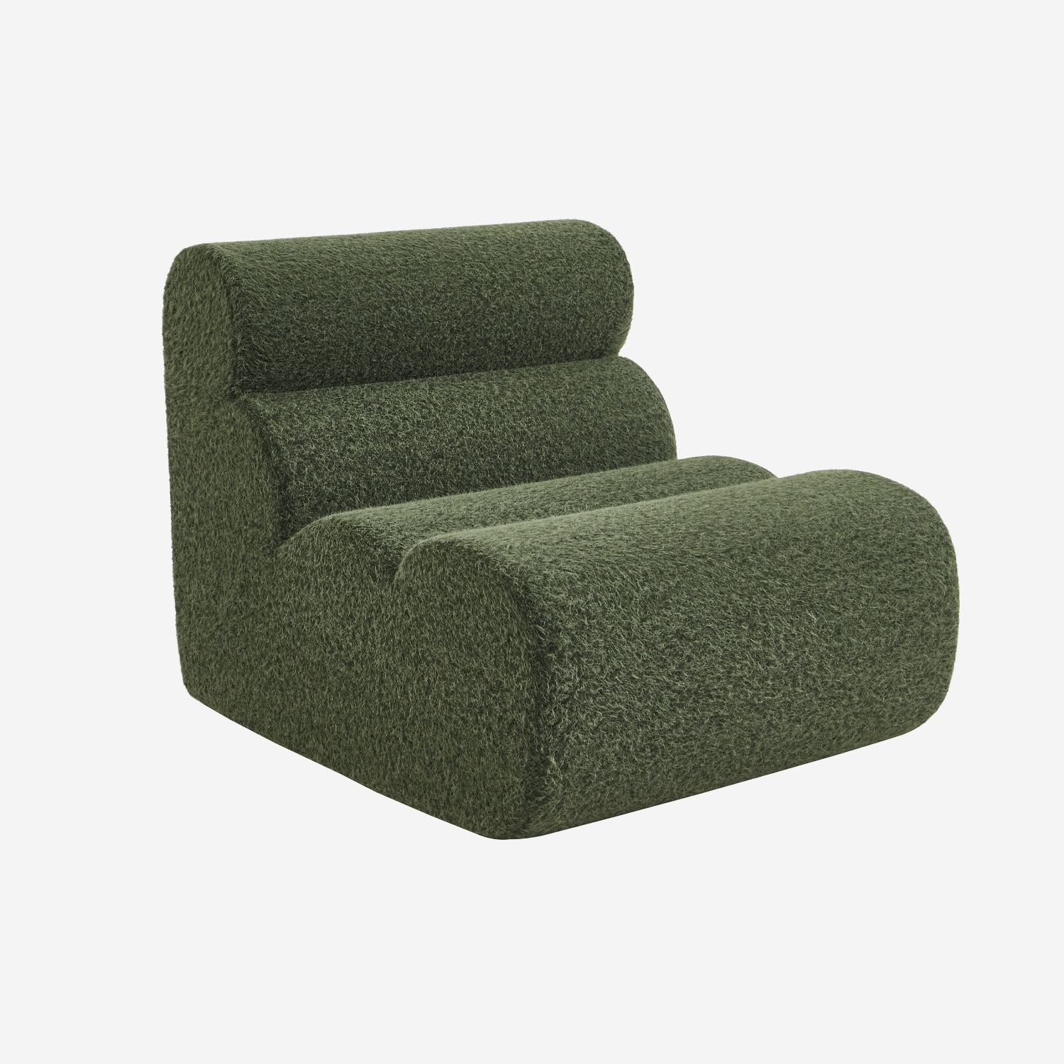 sweeek - Módulo para sofá modular con tela efecto alpaca , Nova alpaca , 81x99x75