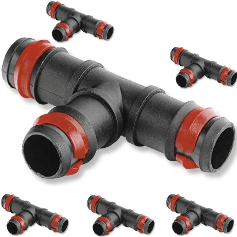 SUINGA Pack 300 Te Riego por Goteo 20mm Anilla de Seguridad | Te conector tuberia 20 mm | Te Goteo para Manguera de Riego 20 mm
