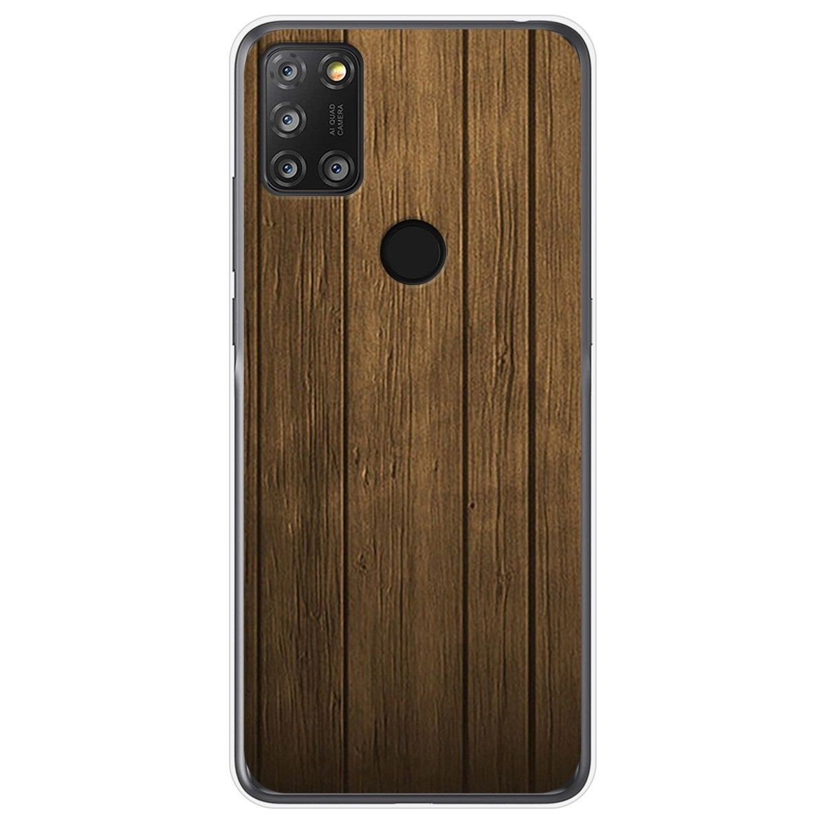 Tumundosmartphone Funda Gel Tpu para Alcatel 3X 4CAM diseño Madera Dibujos
