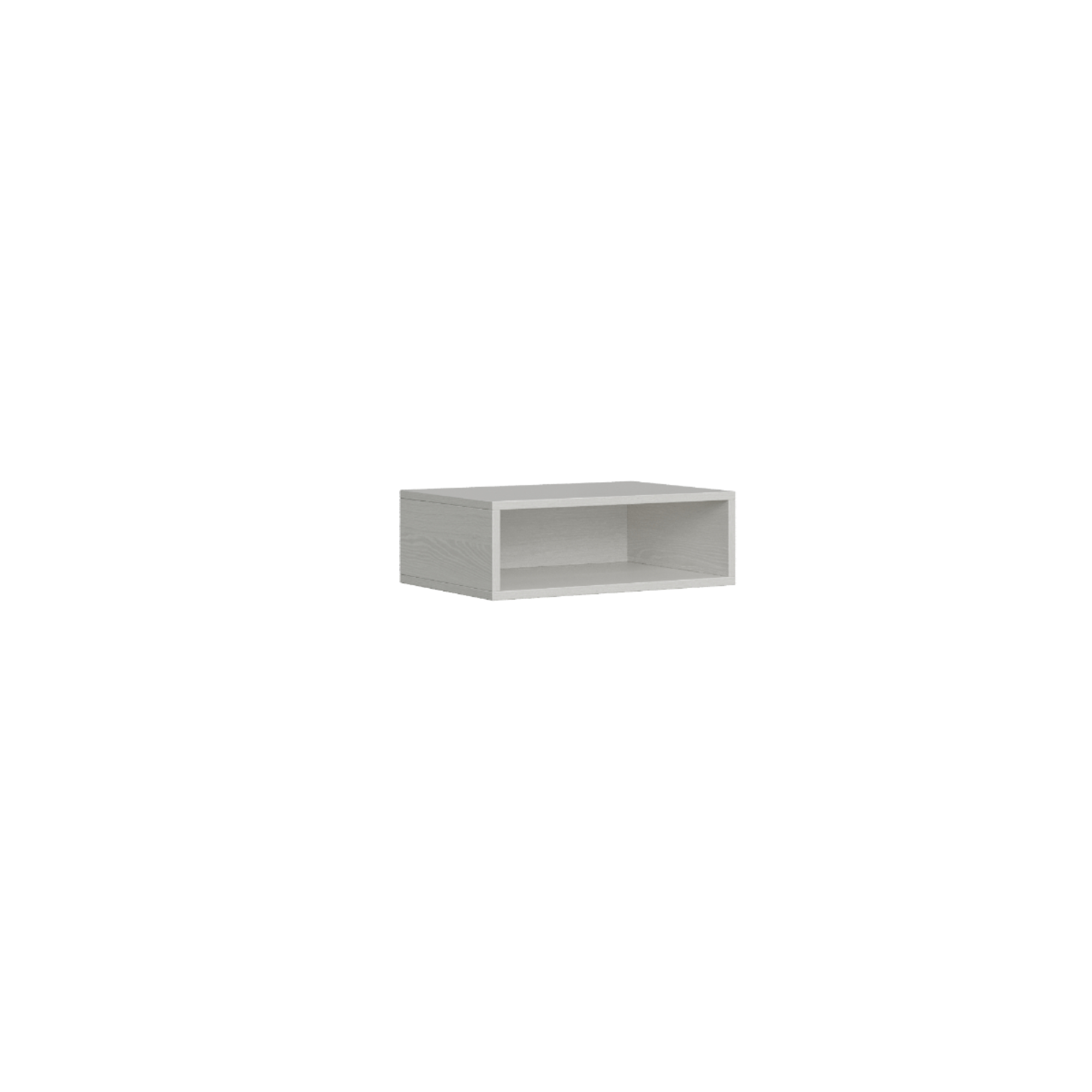 Mueble de pared abierto An.60 Al.20 Pr.39,2 / An.20 Al.60 Pr.39,2 Fresno blanco - Itamoby